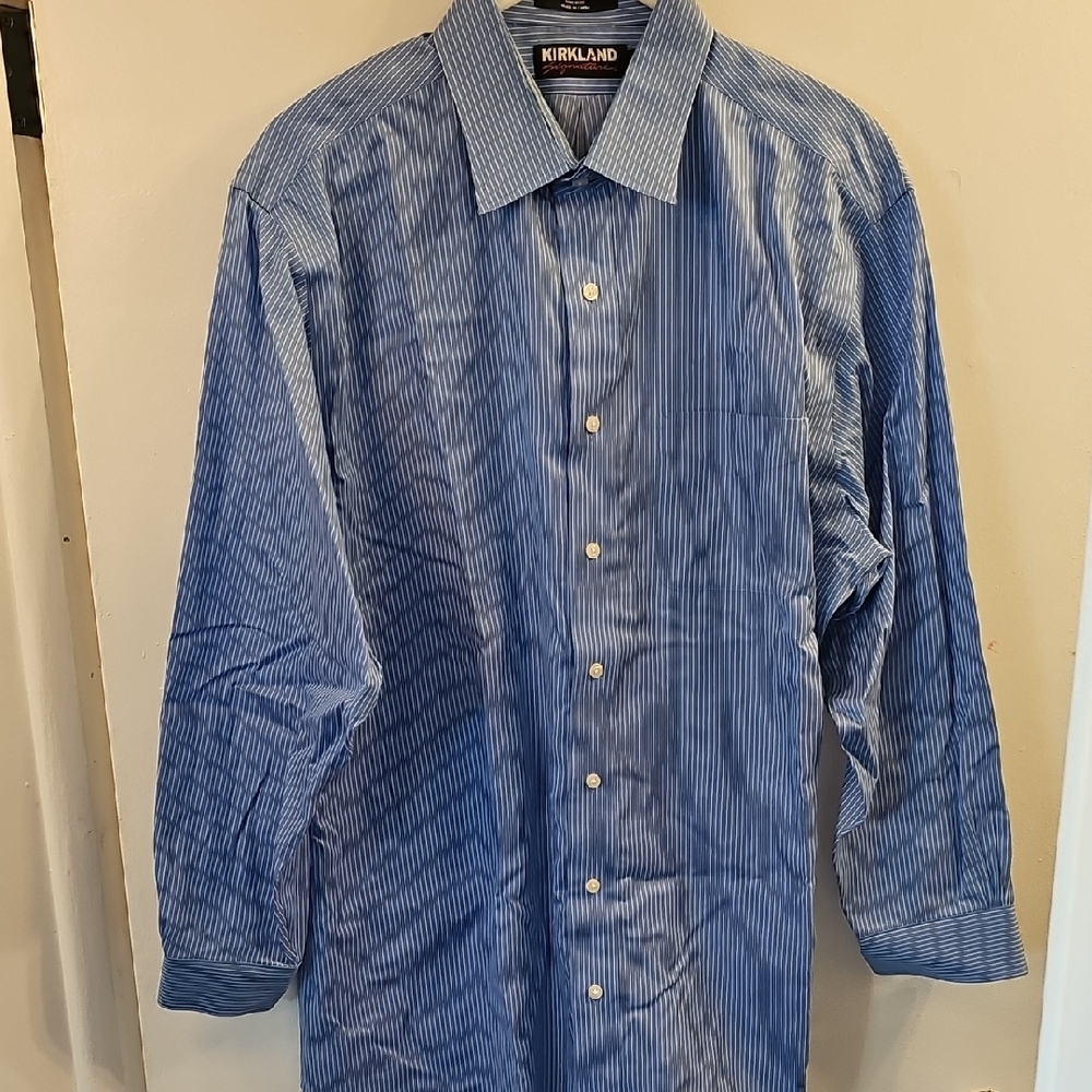 Mens Blue Dress Shirt Classic Style